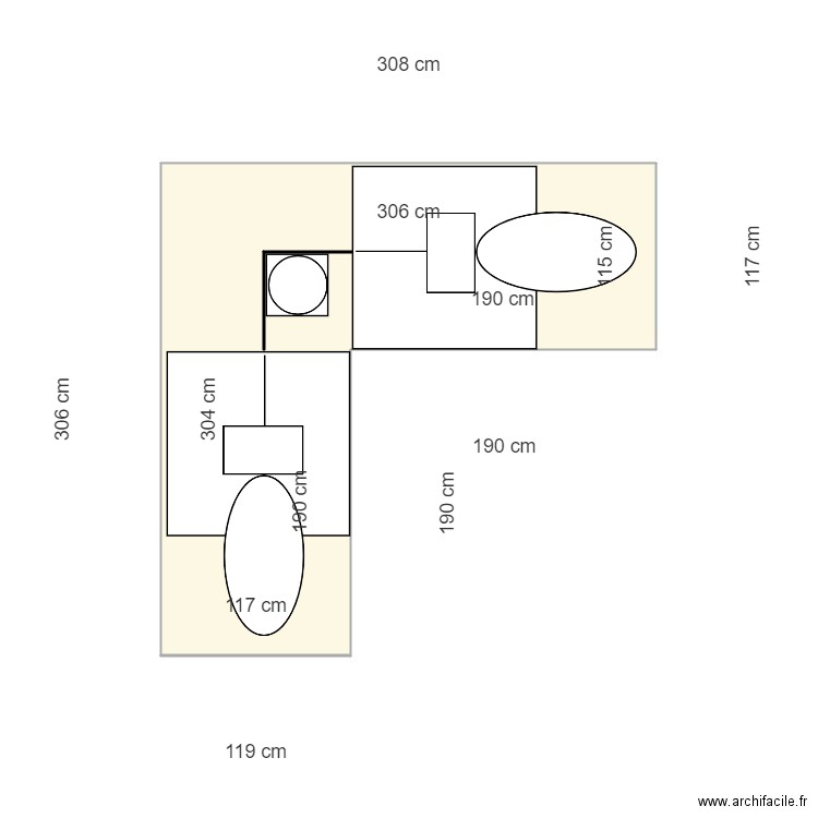 support terrasse. Plan de 0 pièce et 0 m2