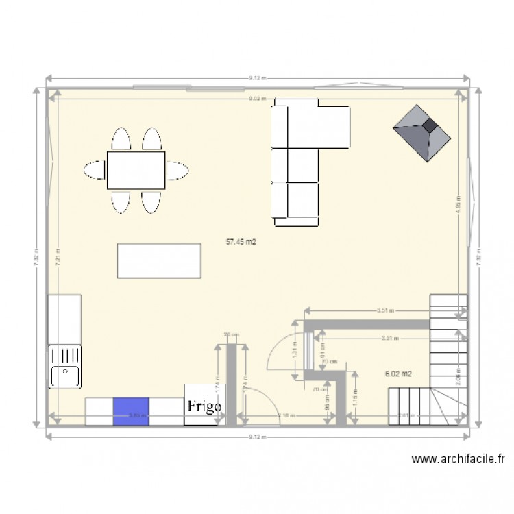 Rdc 24x30. Plan de 0 pièce et 0 m2