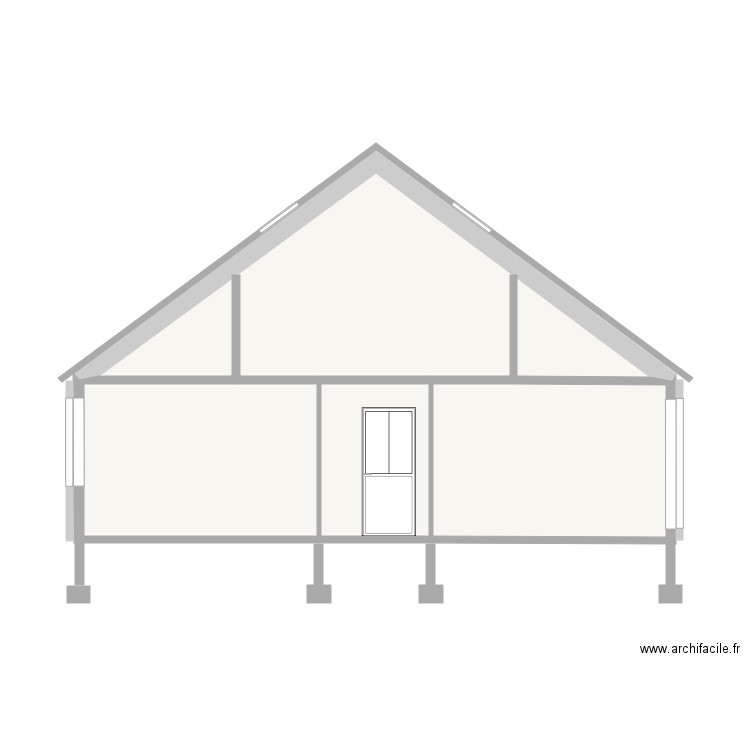 Façade N. Plan de 0 pièce et 0 m2