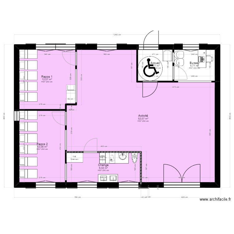 01 - KB - Projet V2. Plan de 0 pièce et 0 m2