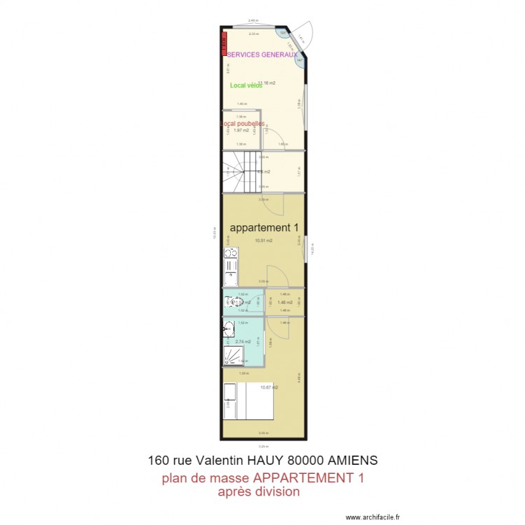 plan de masse 160 Valentin Hauy 80000 AMIENS APPARTEMENT 1. Plan de 0 pièce et 0 m2