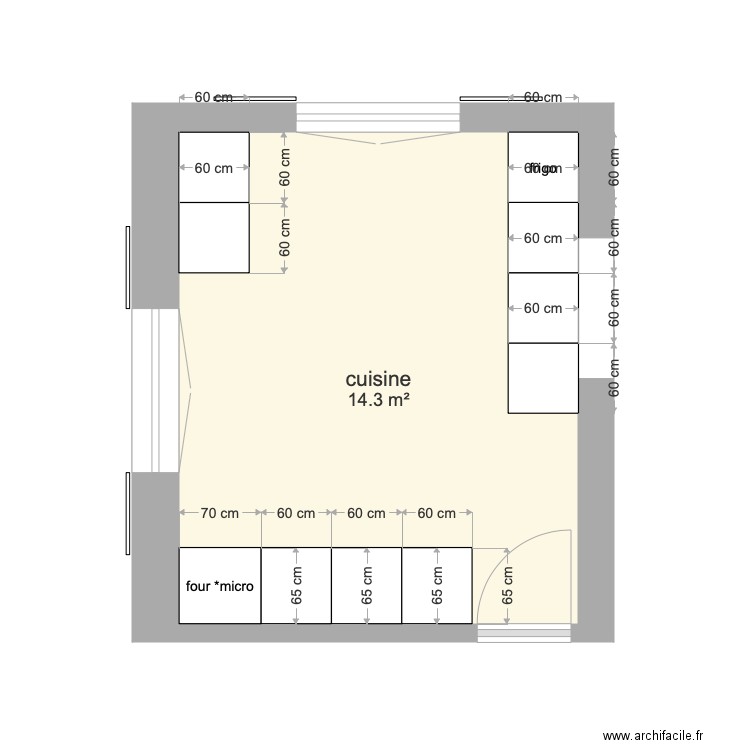Cuisine. Plan de 0 pièce et 0 m2