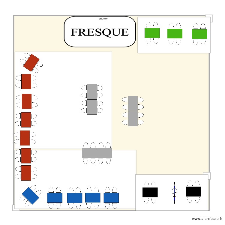 FORUM DES ECO CITOYENS ACTIFS. Plan de 1 pièce et 255 m2