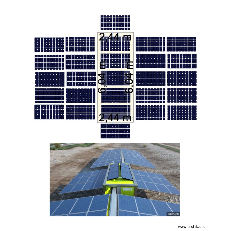 projet container batterie. Plan de 0 pièce et 0 m2