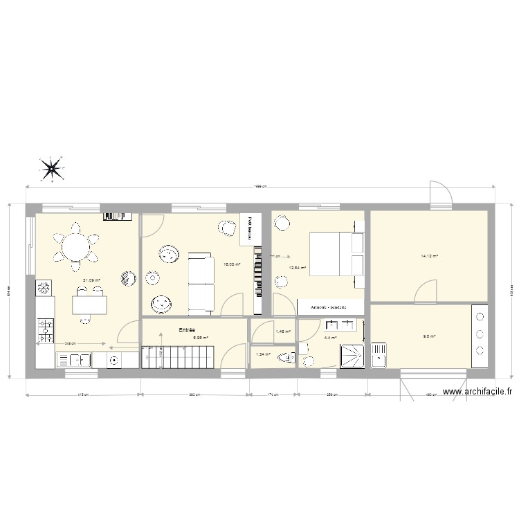 Les Moutiers. Plan de 0 pièce et 0 m2