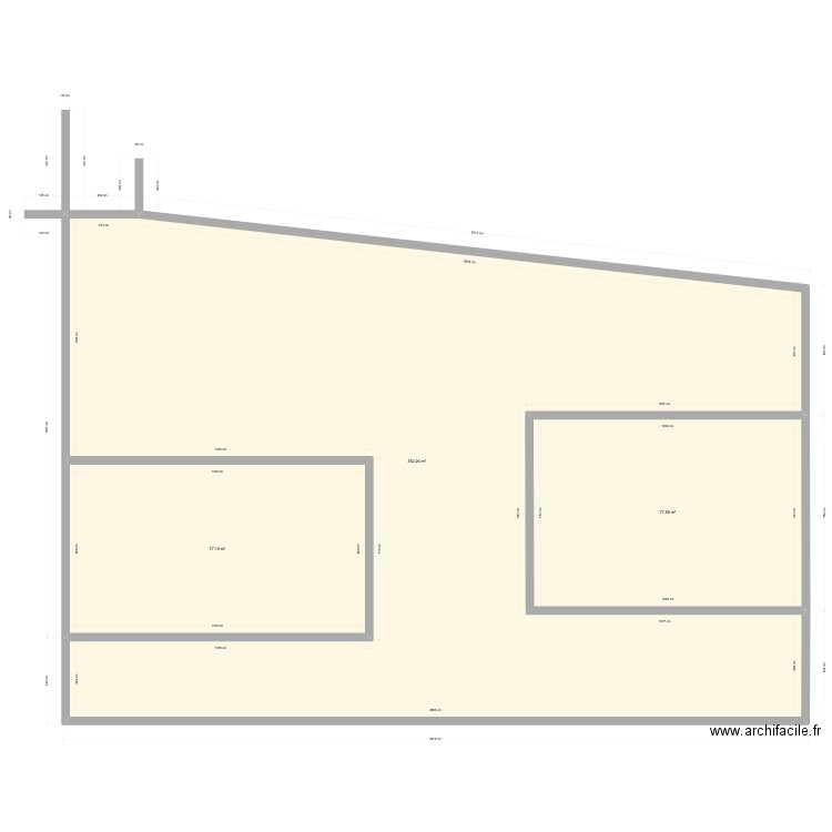 Plan st careme. Plan de 3 pièces et 507 m2