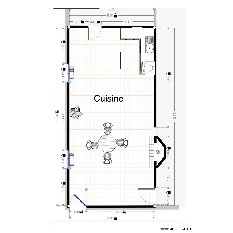 Julie cuisine. Plan de 0 pièce et 0 m2