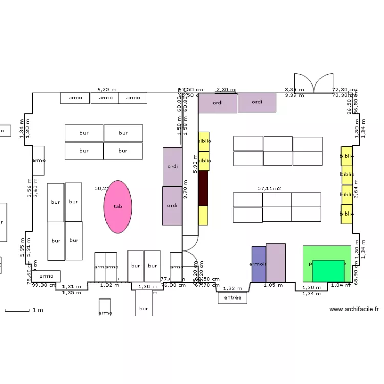 salle profbleuev1. Plan de 