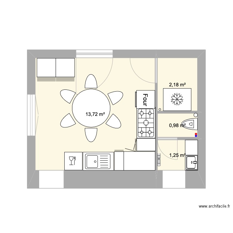 cuisine 1. Plan de 0 pièce et 0 m2
