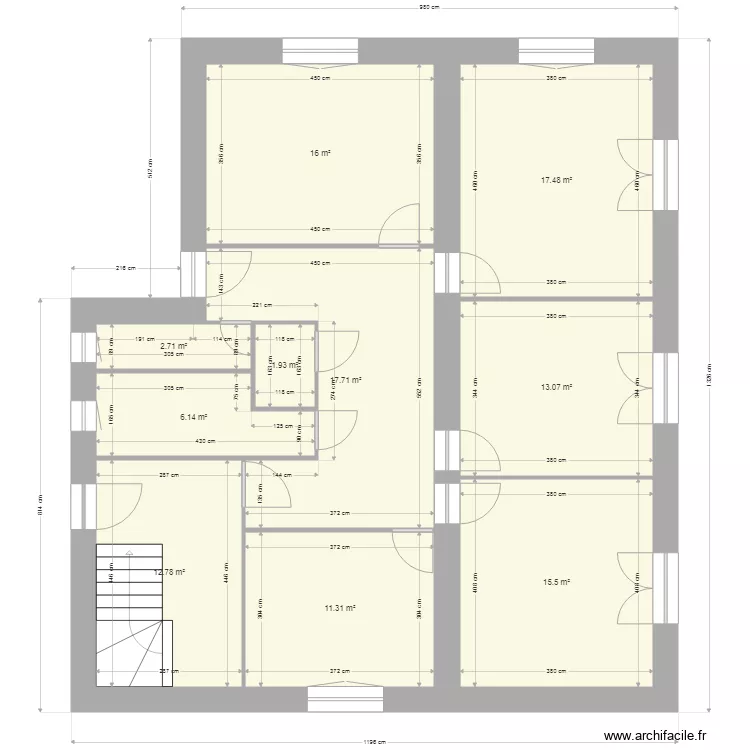 appart 1er actuel. Plan de 