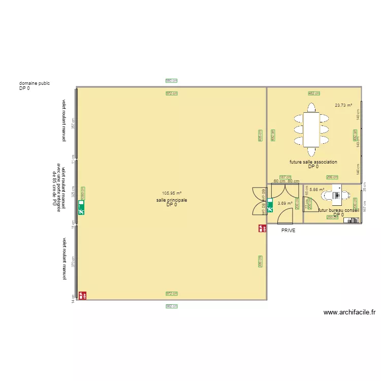 POINT DE VENTE MULTI SERVICES AVANT TRAVAUX. Plan de 