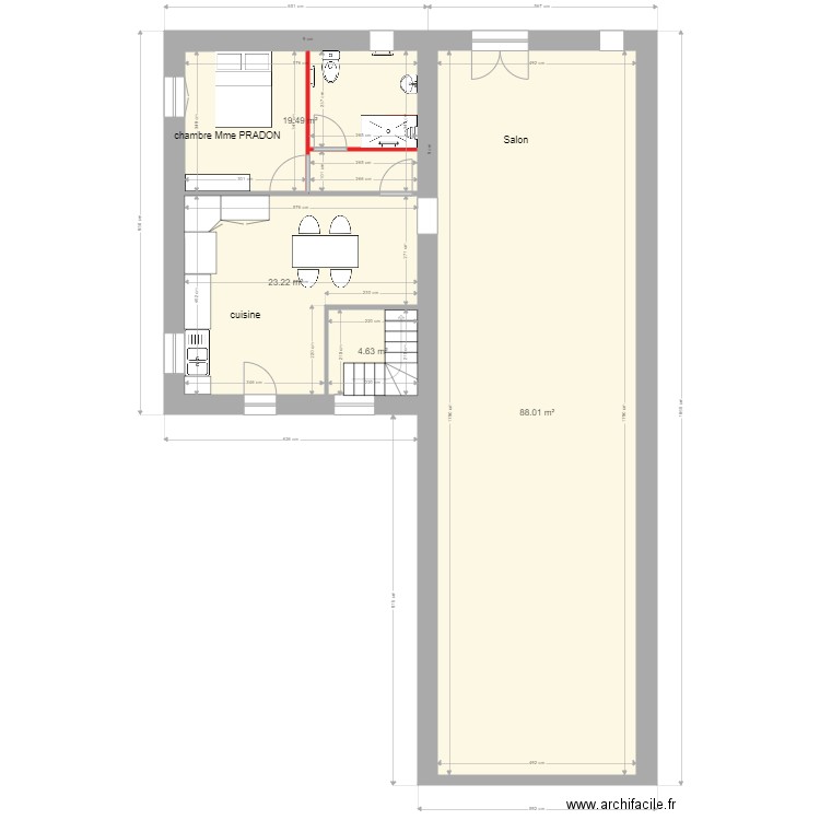 PRADON ST PRIVAT projet final rdc. Plan de 0 pièce et 0 m2