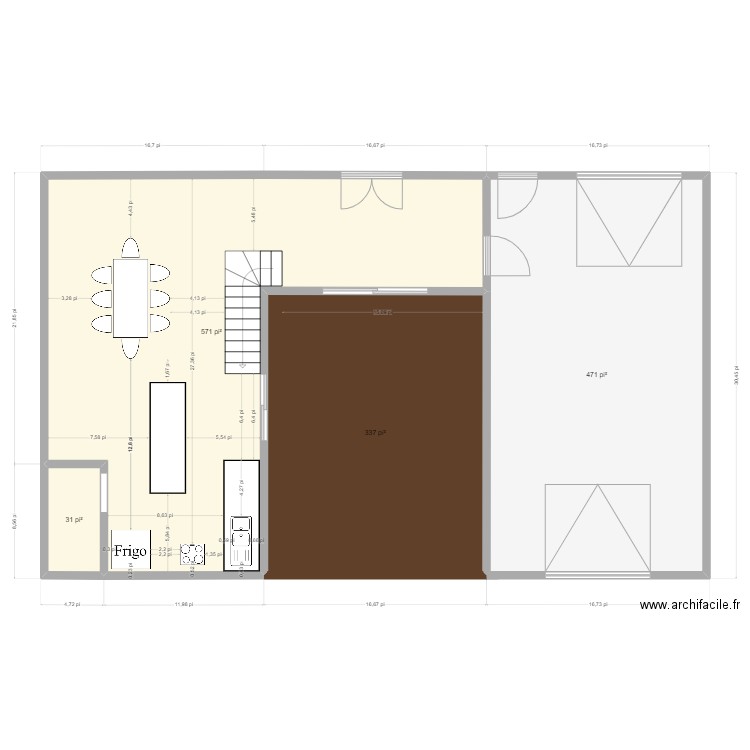 MAISON 2. Plan de 6 pièces et 269 m2