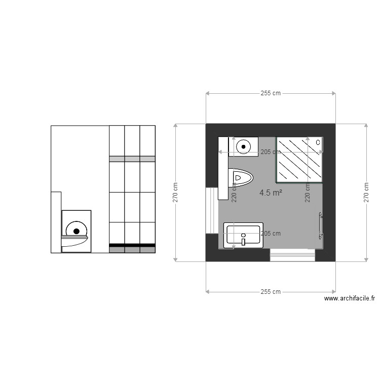 david sdb bis. Plan de 0 pièce et 0 m2