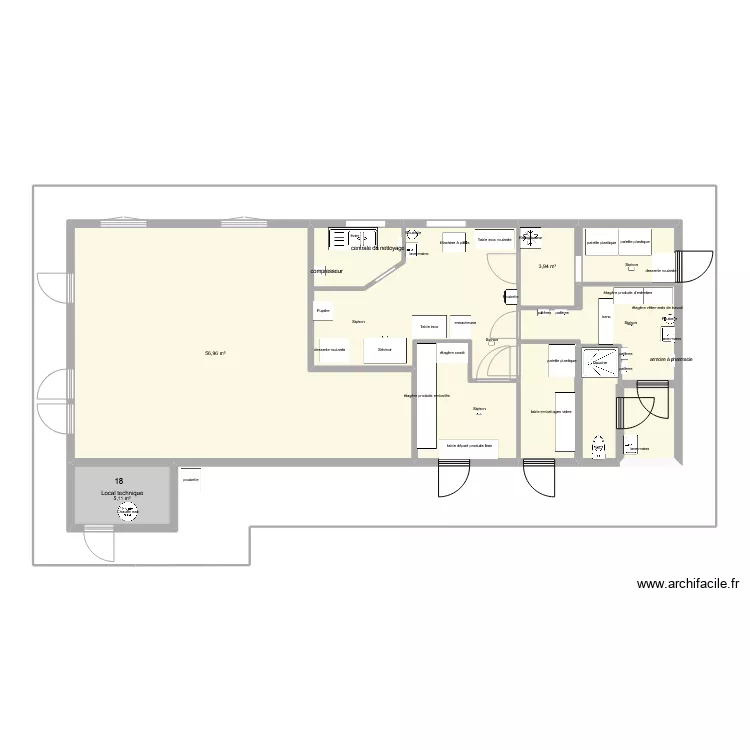 plan cuisine de fabrication de p&acirc;tes. Plan de 