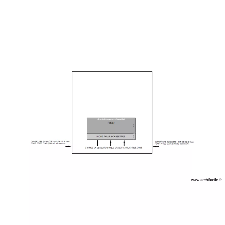Chemin&eacute;e Restaurant Plan. Plan de 