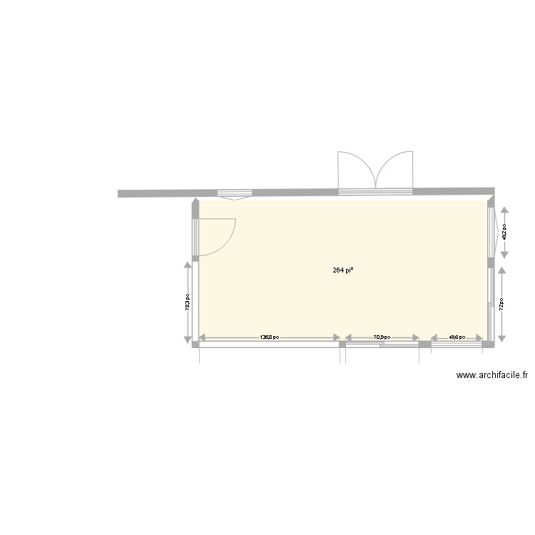 MArc lapointe. Plan de 1 pièce et 24 m2