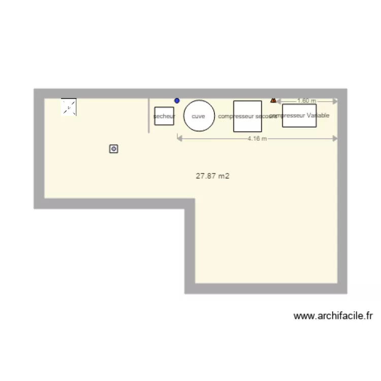 local compresseur. Plan de 