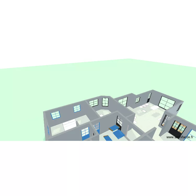 APPART1. Plan de 8  et 167 m²