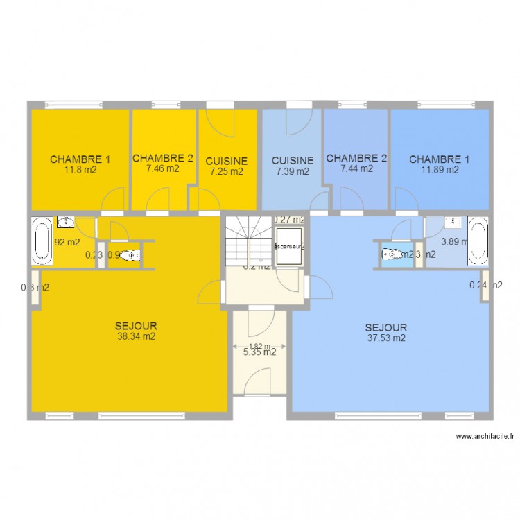 squaregille RDC 1. Plan de 0 pièce et 0 m2