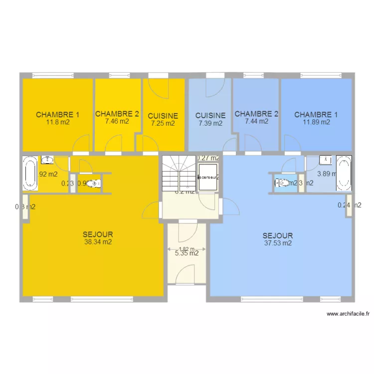 squaregille RDC 1. Plan de 