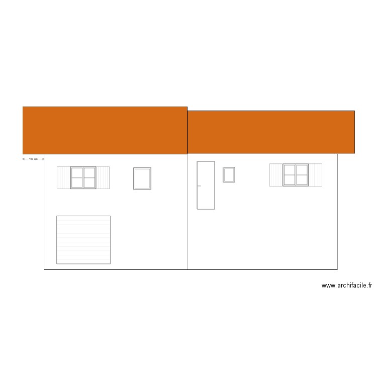 Plan Facade NORD. Plan de 0 pièce et 0 m2