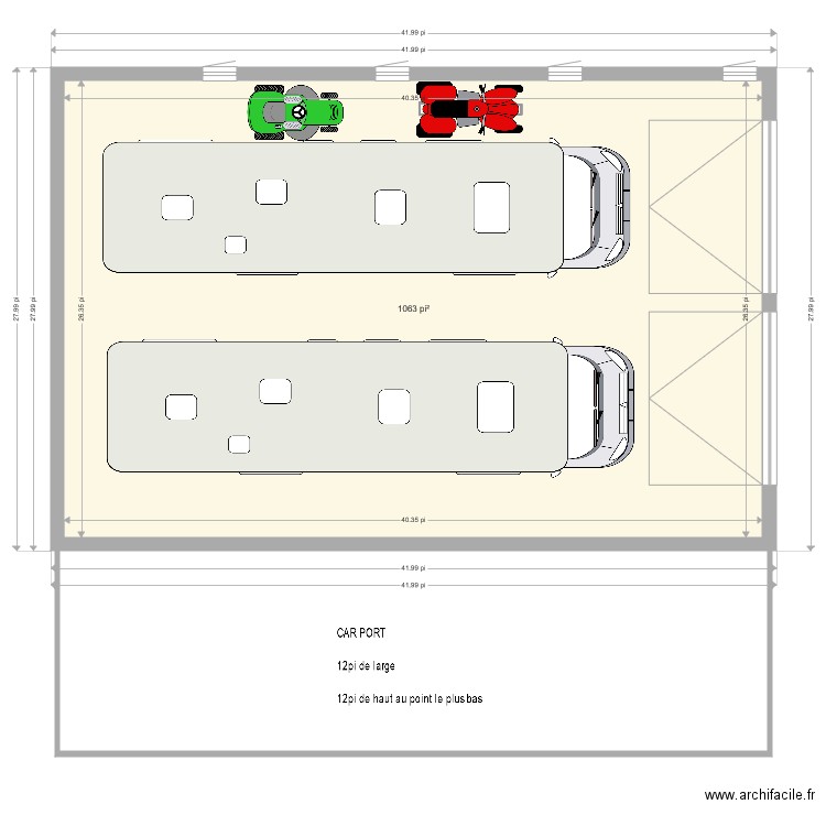 garage. Plan de 0 pièce et 0 m2