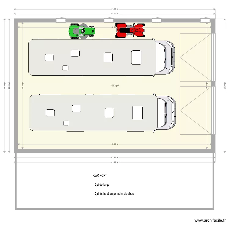 garage. Plan de 