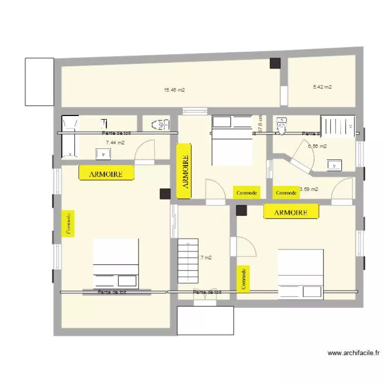 Maison etage transformation. Plan de Maison etage transformation. Plan de