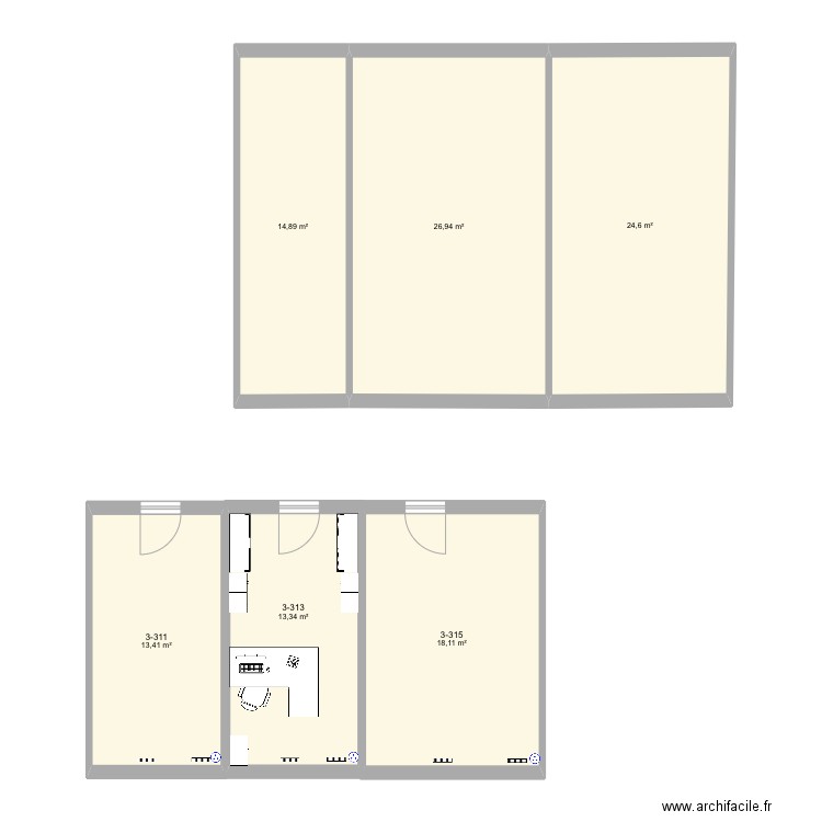 3313. Plan de 0 pièce et 0 m2