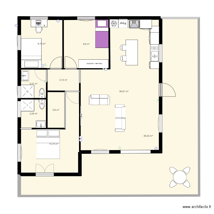 LAVIOLETTE. Plan de 0 pièce et 0 m2