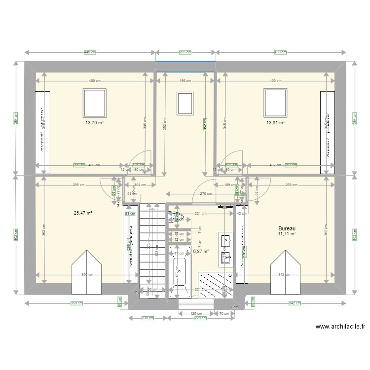 TANDJIGORA NIAKATE ETAGE R01.1. Plan de 5 pièces et 72 m2