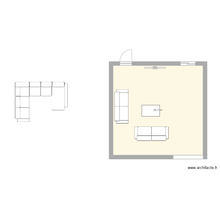 salon. Plan de 0 pièce et 0 m2