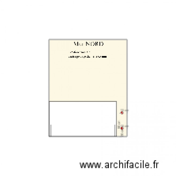Mur NORD tête de mit. Plan de 0 pièce et 0 m2