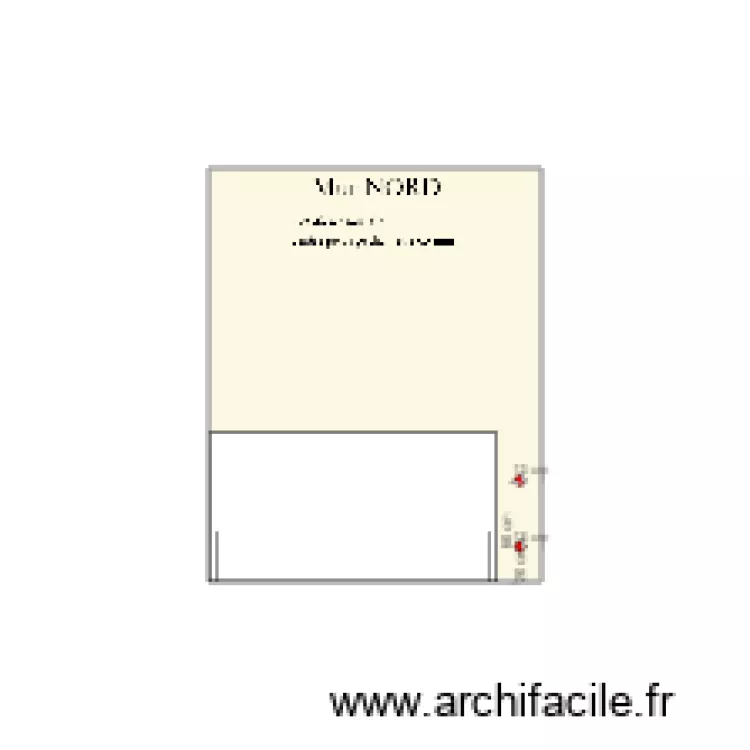 Mur NORD t&ecirc;te de mit. Plan de 