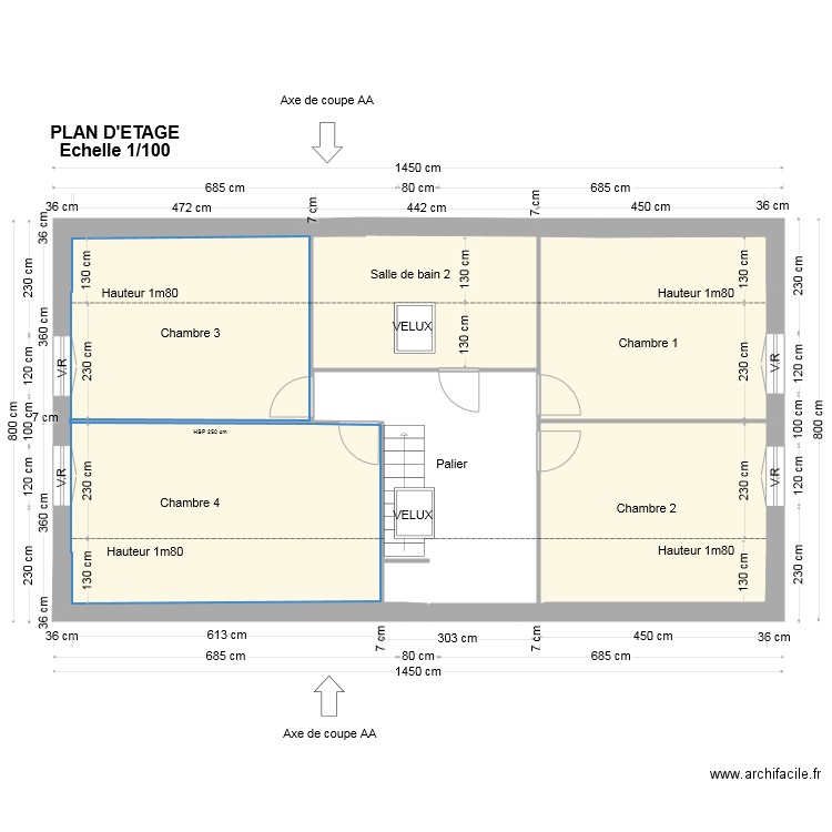 permis 3 étage THIRIET. Plan de 0 pièce et 0 m2