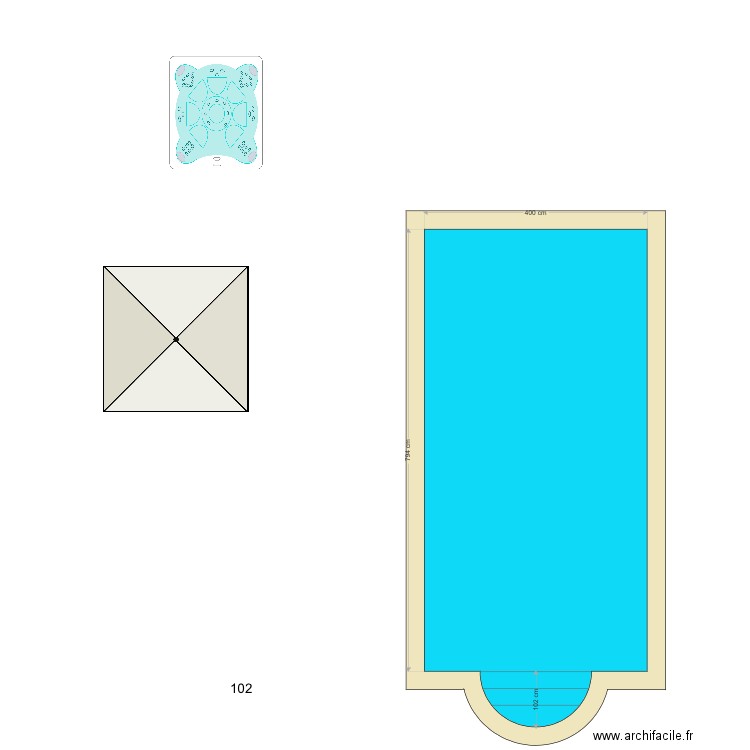 Piscine. Plan de 0 pièce et 0 m2