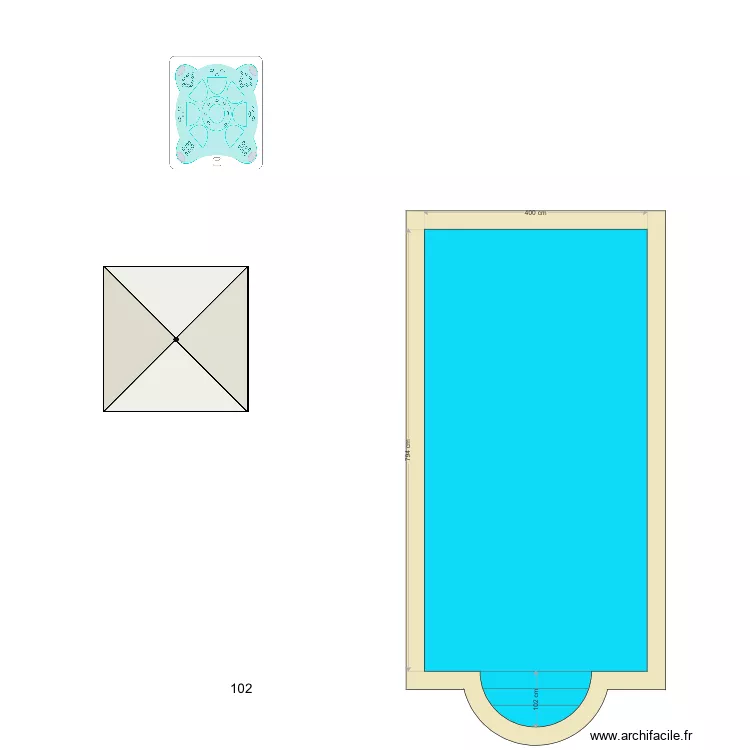 Piscine. Plan de 