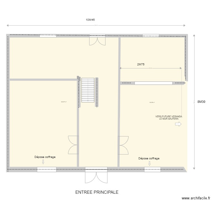 Plan Petroni. Plan de 2 pièces et 386 m2