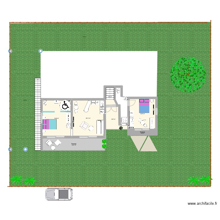 Ste Marie Idee 1 . Plan de 18 pièces et 219 m2