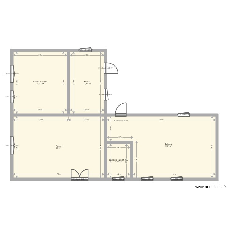 SAVIGNAC. Plan de 5 pièces et 122 m2