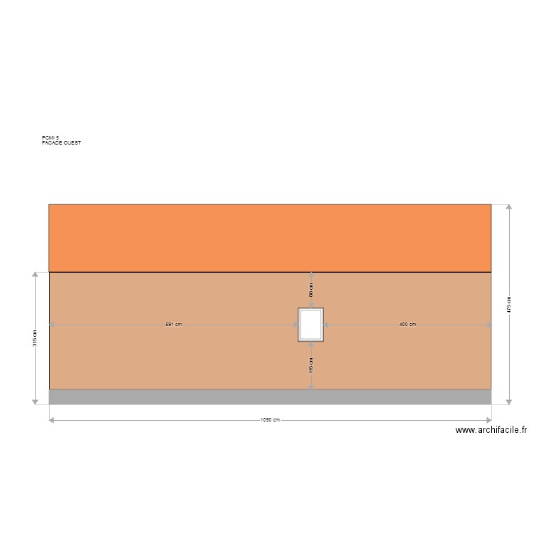 FACADE OUEST. Plan de 0 pièce et 0 m2