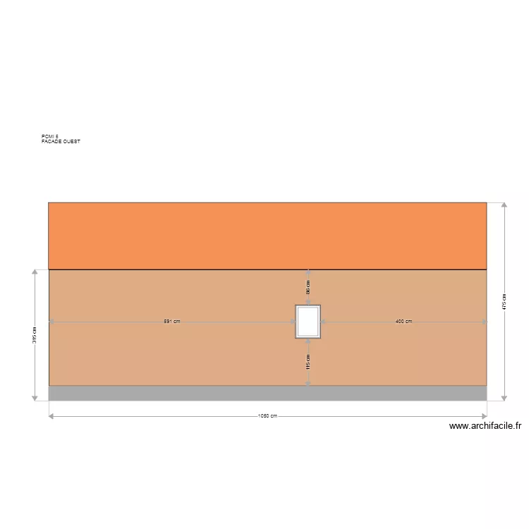 FACADE OUEST. Plan de 