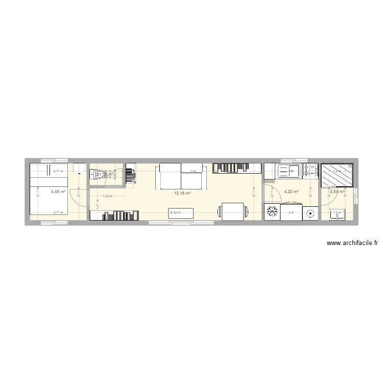 Container 40 feet nouvel essai 8. Plan de 0 pièce et 0 m2