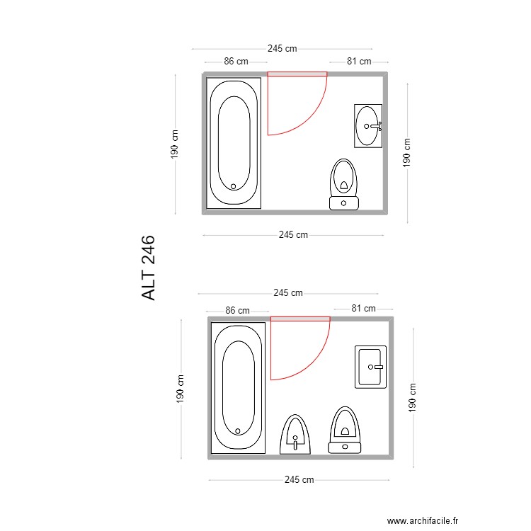 FERNANDEZ. Plan de 1 pièce et 4 m2