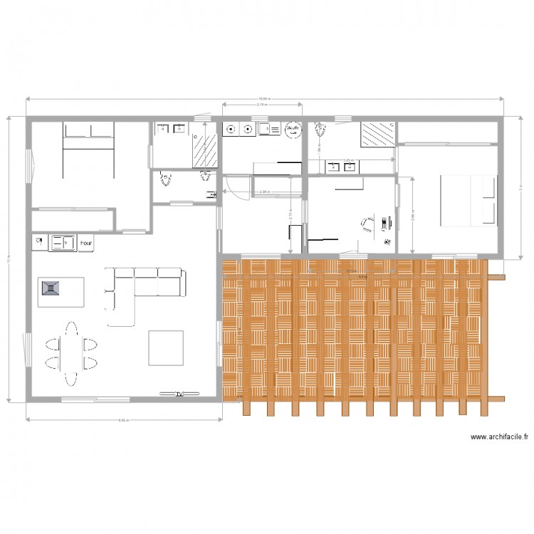 Projet Maison3 terrain Michel Ropert. Plan de 0 pièce et 0 m2