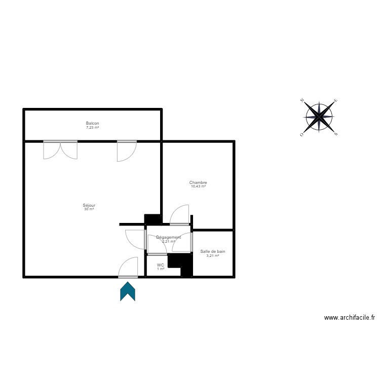 GRAND tomblaine. Plan de 8 pièces et 55 m2