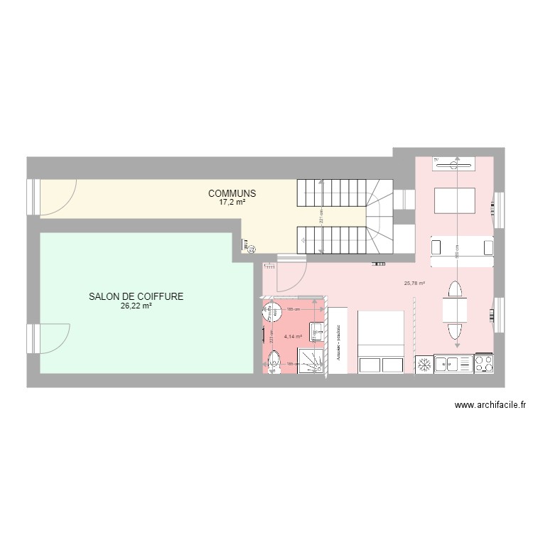 COURBET RDC Après Travaux DP . Plan de 0 pièce et 0 m2