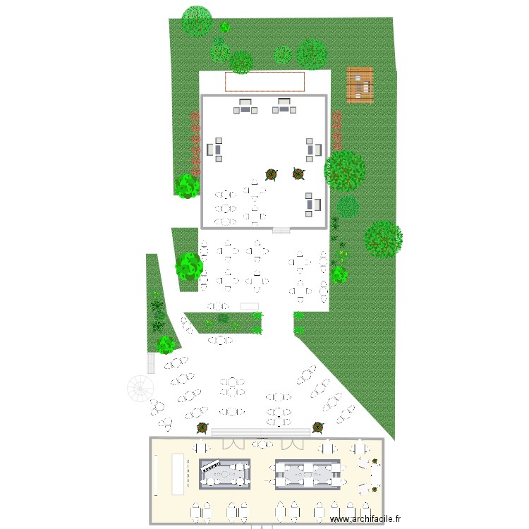 Jardin. Plan de 1 pièce et 705 m2
