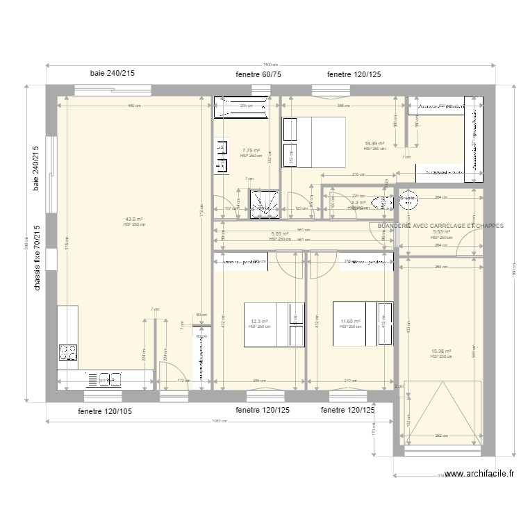 plan coudert letang VARIANTE . Plan de 0 pièce et 0 m2